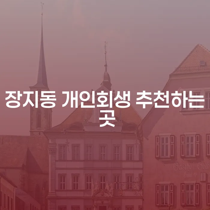 장지동 개인회생 추천하는 곳