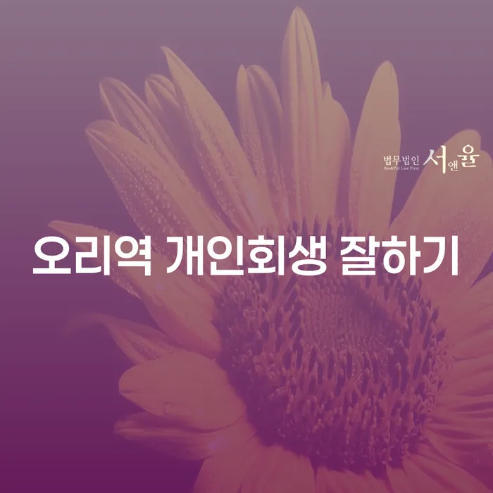 오리역 개인회생 잘하기