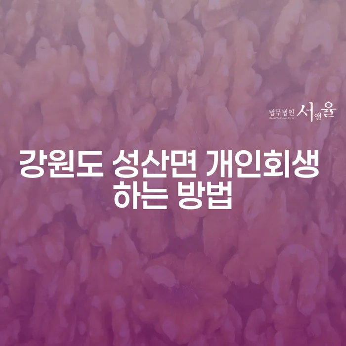 강원도 성산면에서 개인회생을 신청하려면 어떤 절차를 거쳐야 하나요?